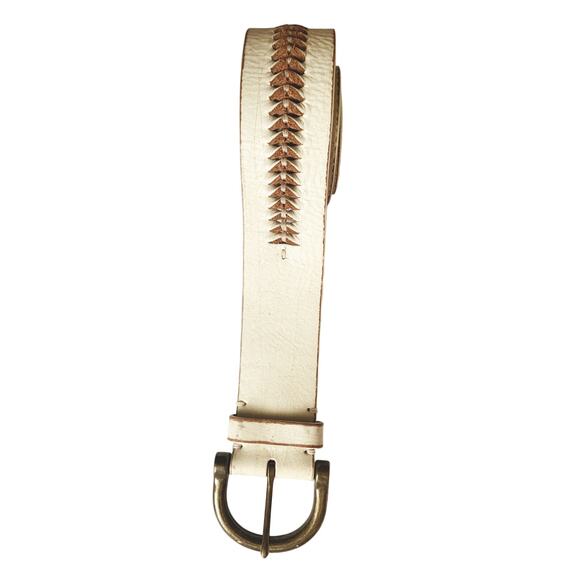 Lauren Ralph Lauren Beautifully Crafted White Leather Belt Size L - CC main image 7